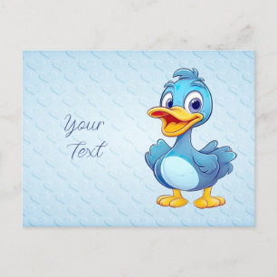 Cartão postal do pato azul