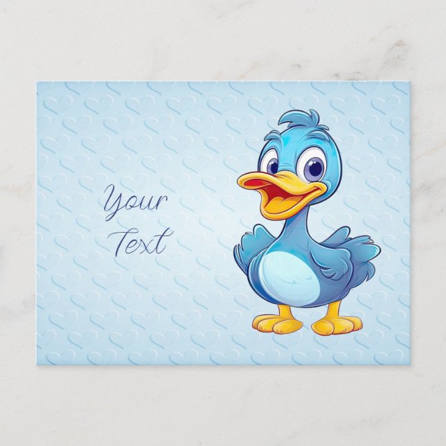 Cartão postal do pato azul (Frente)