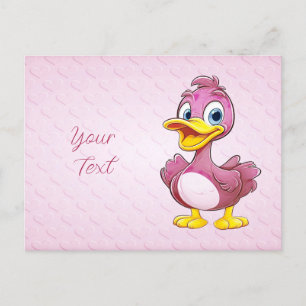 Cartão Postal do Pato Rosa