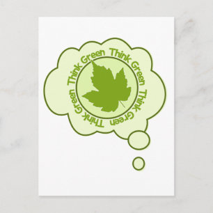 Cartão postal do pense verde - personalizar