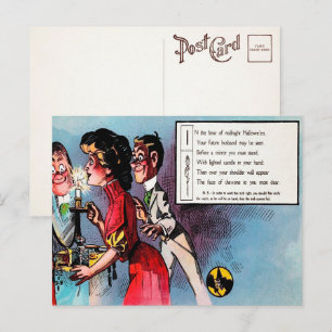 Cartão postal do poema de Halloween vitoriano 4