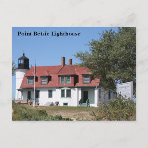 Cartão postal do Ponto Betsie Lighthouse Lake Mic