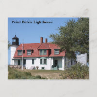 Cartão postal do Ponto Betsie Lighthouse Lake Mich