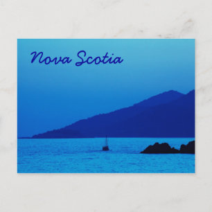 cartão postal do pôr do sol azul da Nova Escócia c