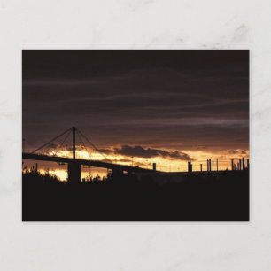Cartão postal do pôr do sol da Westgate Bridge