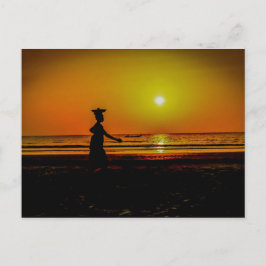 Cartão Postal do Pôr do Sol na Gâmbia