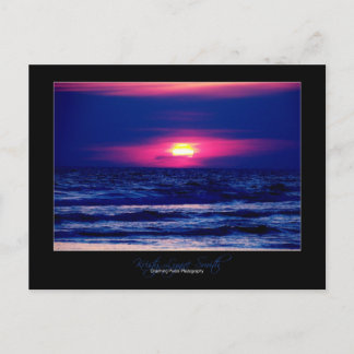 Cartão postal do pôr do sol na Praia da Cidade do