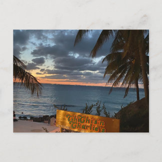 Cartão postal do pôr do sol no Chichi's'n Charlie'