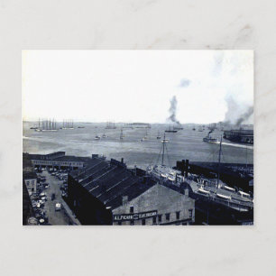 Cartão postal do Porto de Boston, 1906