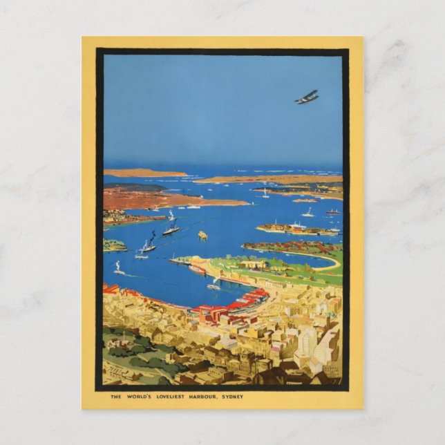 Cartão postal do Porto de Sidney (Frente)