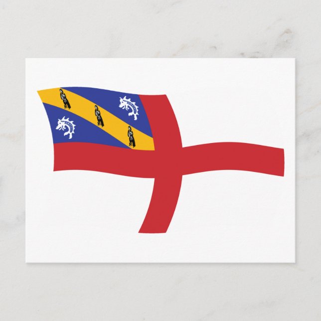 Cartão Postal do Poste da Bandeira de Herm (Frente)