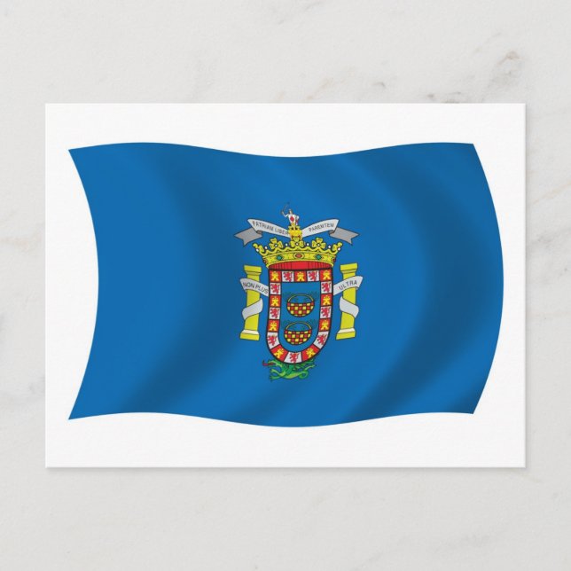 Cartão Postal do Poste da Bandeira de Melilla (Frente)