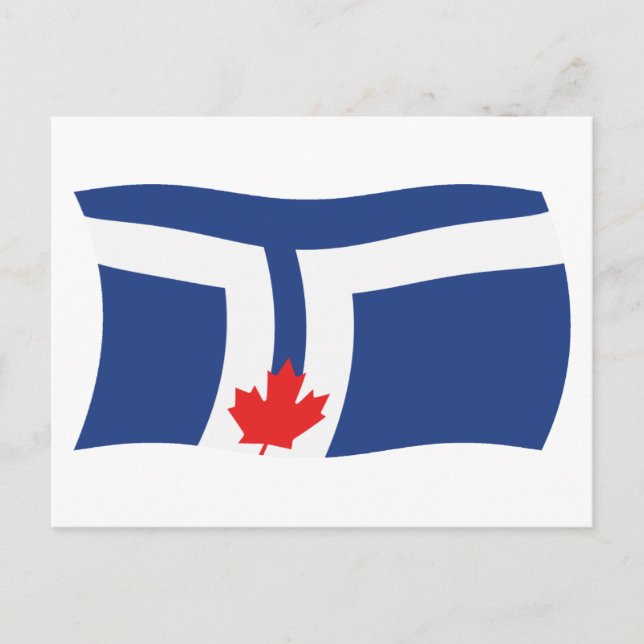Cartão Postal do Poste da Bandeira de Toronto (Frente)