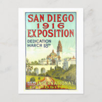 Cartão postal do Poster da Exposição San Diego de