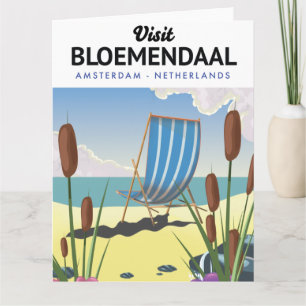 Cartão postal do pôster de viagem Bloemendaal Amst