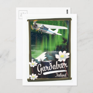 Cartão postal do poster de viagens Garðabæ ou da I