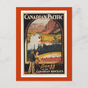 Cartão postal do Poster de viagens Rockies canade