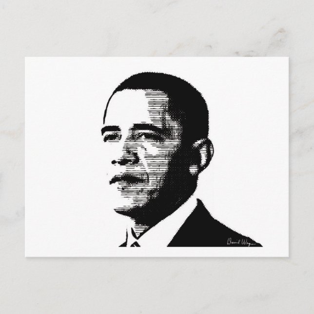 Cartão postal do Presidente Obama (Frente)