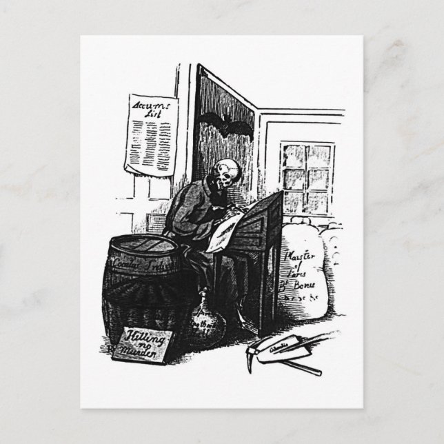 Cartão postal do Registro de Morte (Frente)