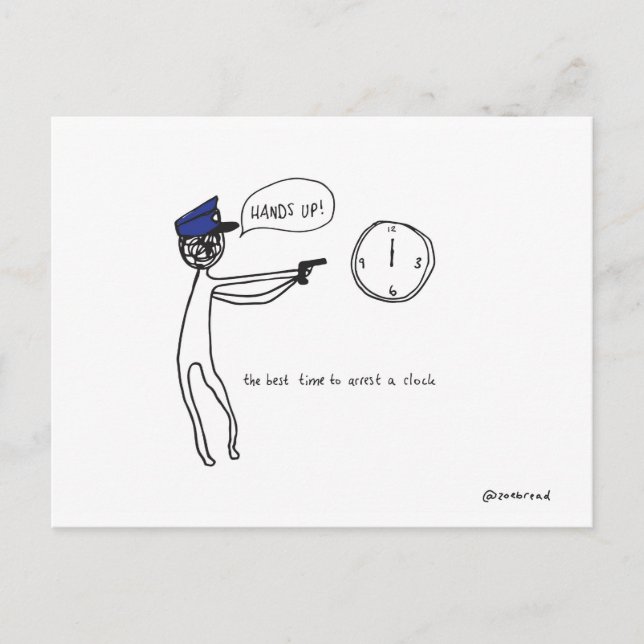 cartão postal do relógio (Frente)