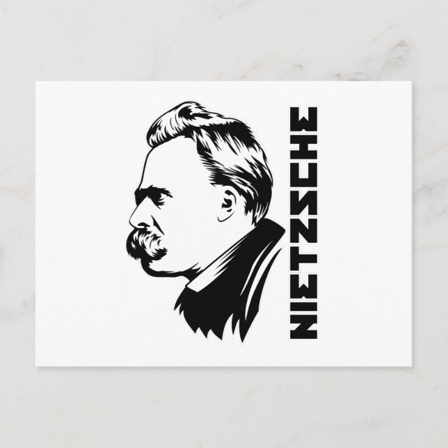 Cartão Postal do Retrato de Frederich Nietzsche (Frente)