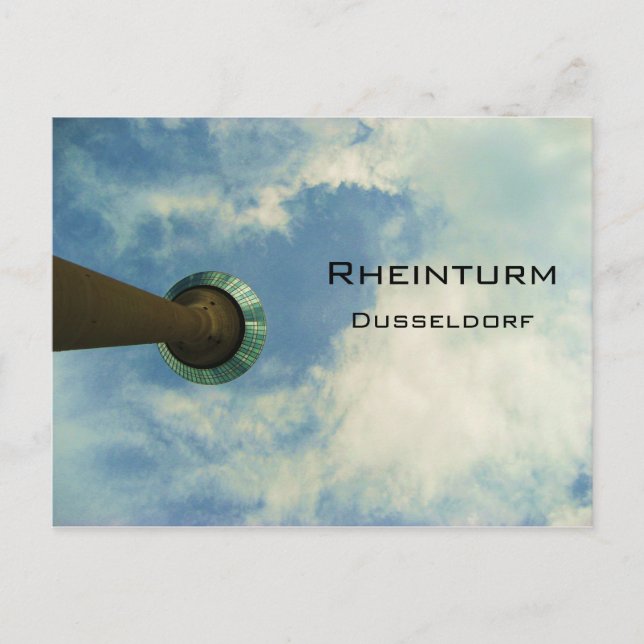 Cartão postal do Rheinturm Dusseldorf (Frente)