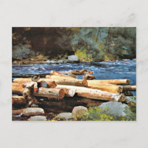 Cartão postal do rio Hudson por Winslow Homer