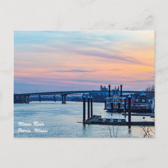 Cartão postal do rio Illinois (Frente)