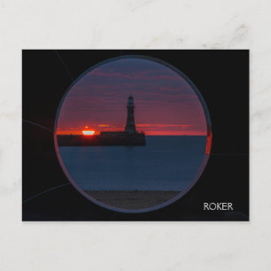 Cartão postal do Roker Lighthouse-England