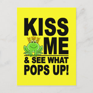 Cartão postal do Sapo KISS ME, personalizável