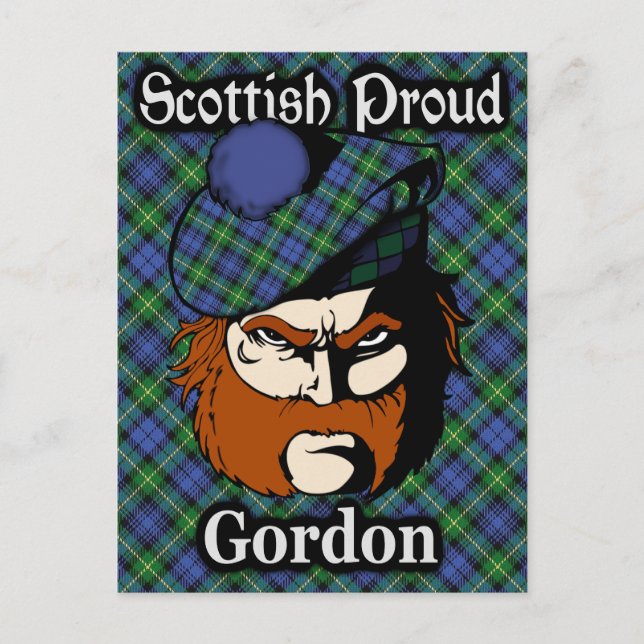 Cartão postal do Scottish Clan Gordon Tartan (Frente)