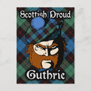 Cartão postal do Scottish Clan Guthrie Tartan