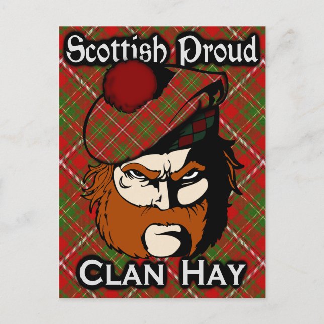 Cartão postal do Scottish Clan Hay Tartan (Frente)