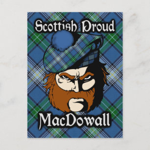 Cartão postal do Scottish Clan MacDowall Tartan