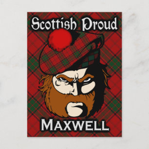 Cartão postal do Scottish Clan Maxwell Tartan