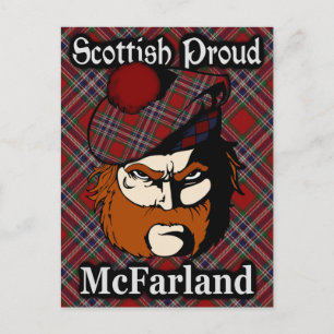Cartão postal do Scottish Clan McFarland Tartan