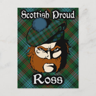 Cartão postal do Scottish Clan Ross Tartan