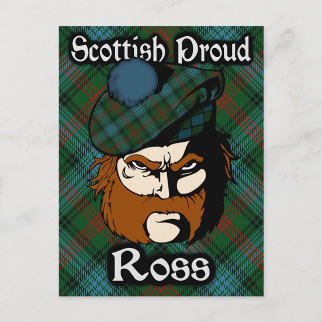 Cartão postal do Scottish Clan Ross Tartan (Frente)