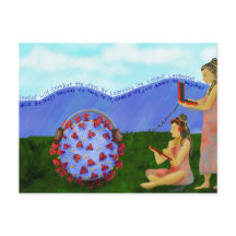 Cartão postal do signo de Gêmeos combate o vírus