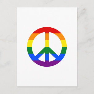 Cartão postal do signo de paz LGBT