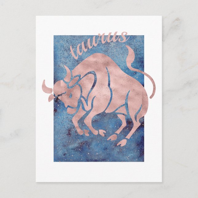 Cartão postal do signo de Touro (Frente)