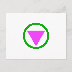 Cartão postal do símbolo de aliado heterossexual