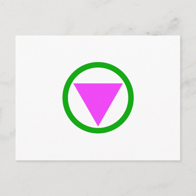 Cartão postal do símbolo de aliado heterossexual (Frente)