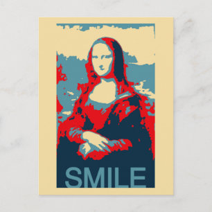 Cartão Postal do Sorriso da Mona Lisa