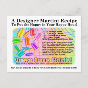 Cartão postal do Sorvete Martini Cream Laranja Sic
