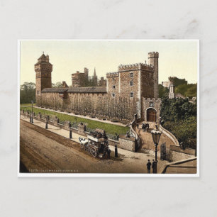 Cartão Postal Do sudeste, Castelo de Cardiff, País de Gales, Rar