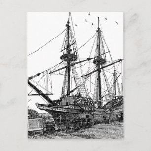 Cartão postal do Tall Ship Susan Constant
