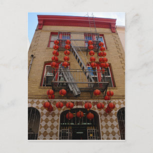 Cartão postal do Templo Chinatown em São Francis