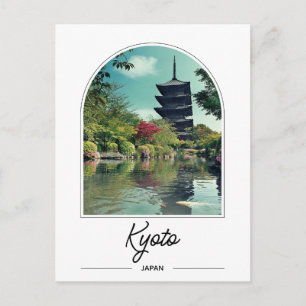 Cartão postal do templo Toji, Kyoto, Japão