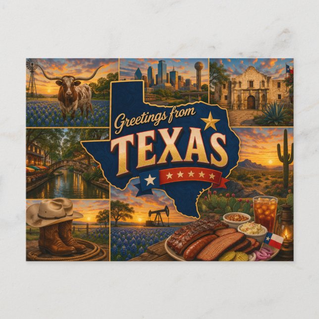 Cartão Postal do Texas (Frente)